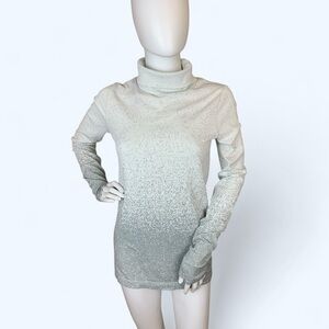 Athleta Flurry Blizzard Gradient Turtleneck Long Sleeve Top Size Large